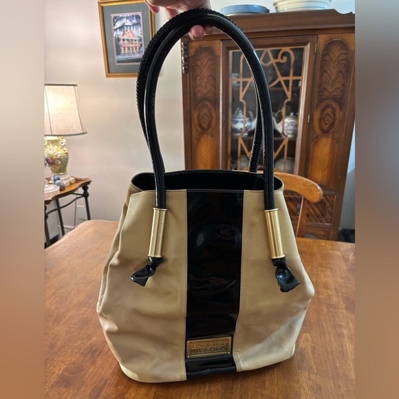 Badgley Mischka American Glamur Genuine Leather Extra Large Purse Retail $425 - Picture 7 of 14